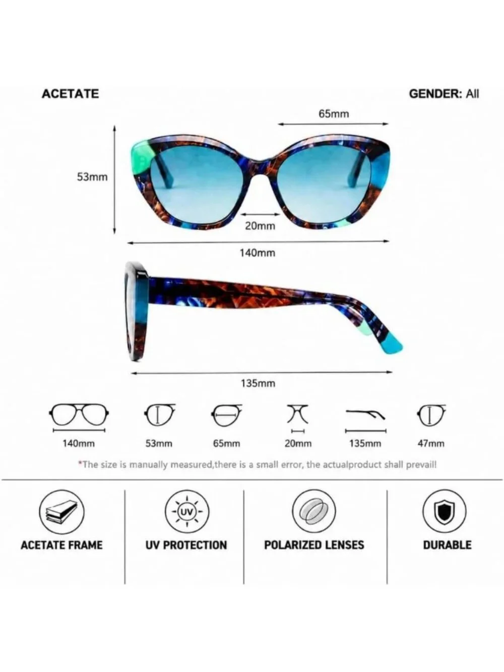 Trendy Polarized Cat Eye Sunglasses for Women | 90s Vintage Gothic Style